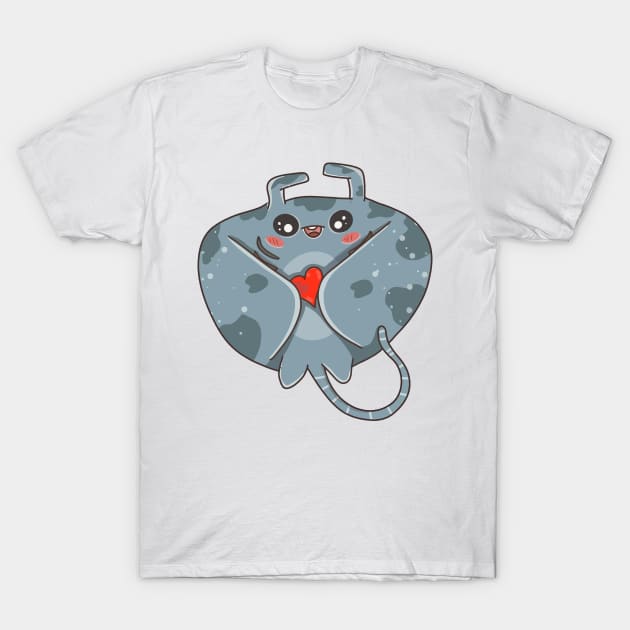 Manta Ray Love T-Shirt by atrevete tete